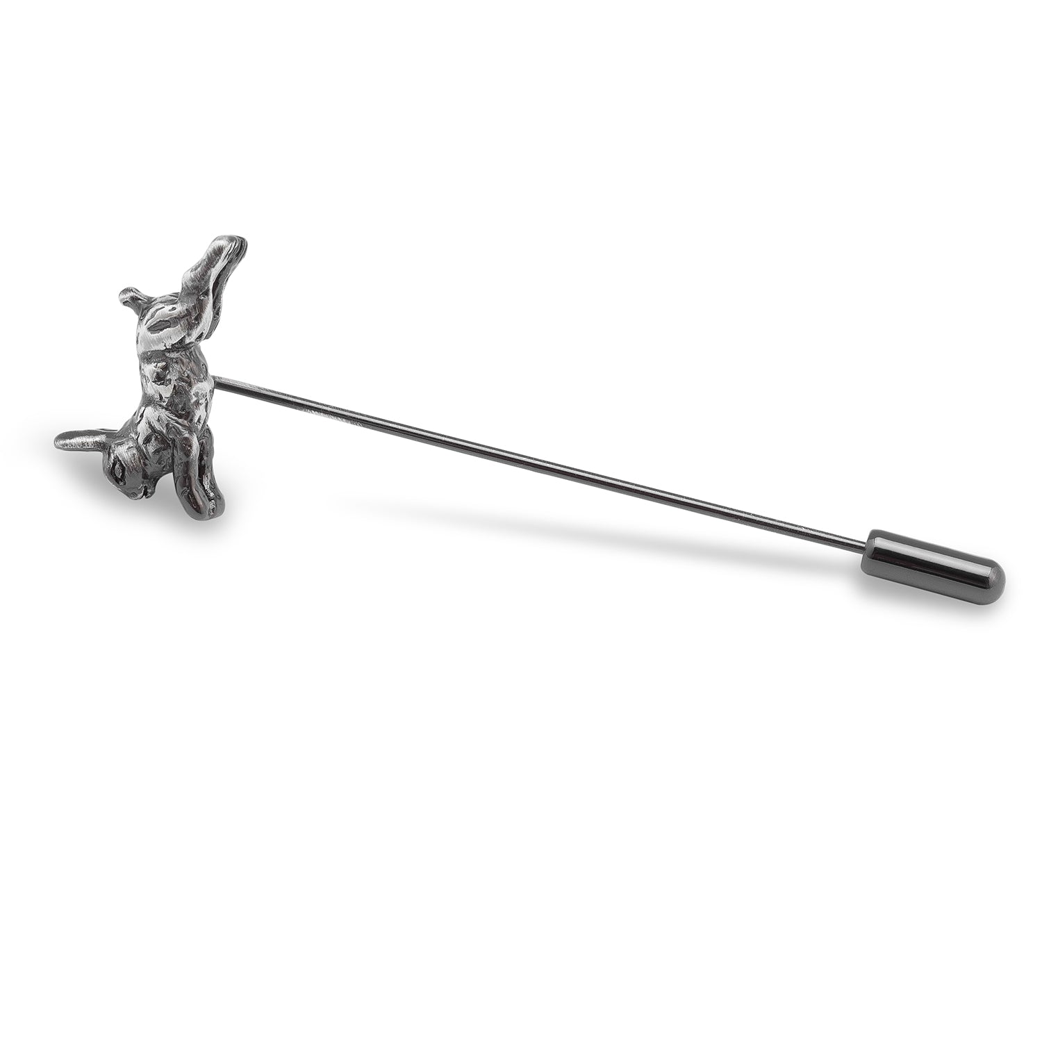 Antique Silver Jack Rabbit Lapel Pin