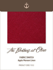 Apple Maroon Linen Y152 Fabric Swatch
