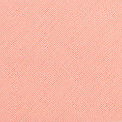 Apricot Peach Slub Linen Fabric Self Tie Diamond Tip Bow TieL167