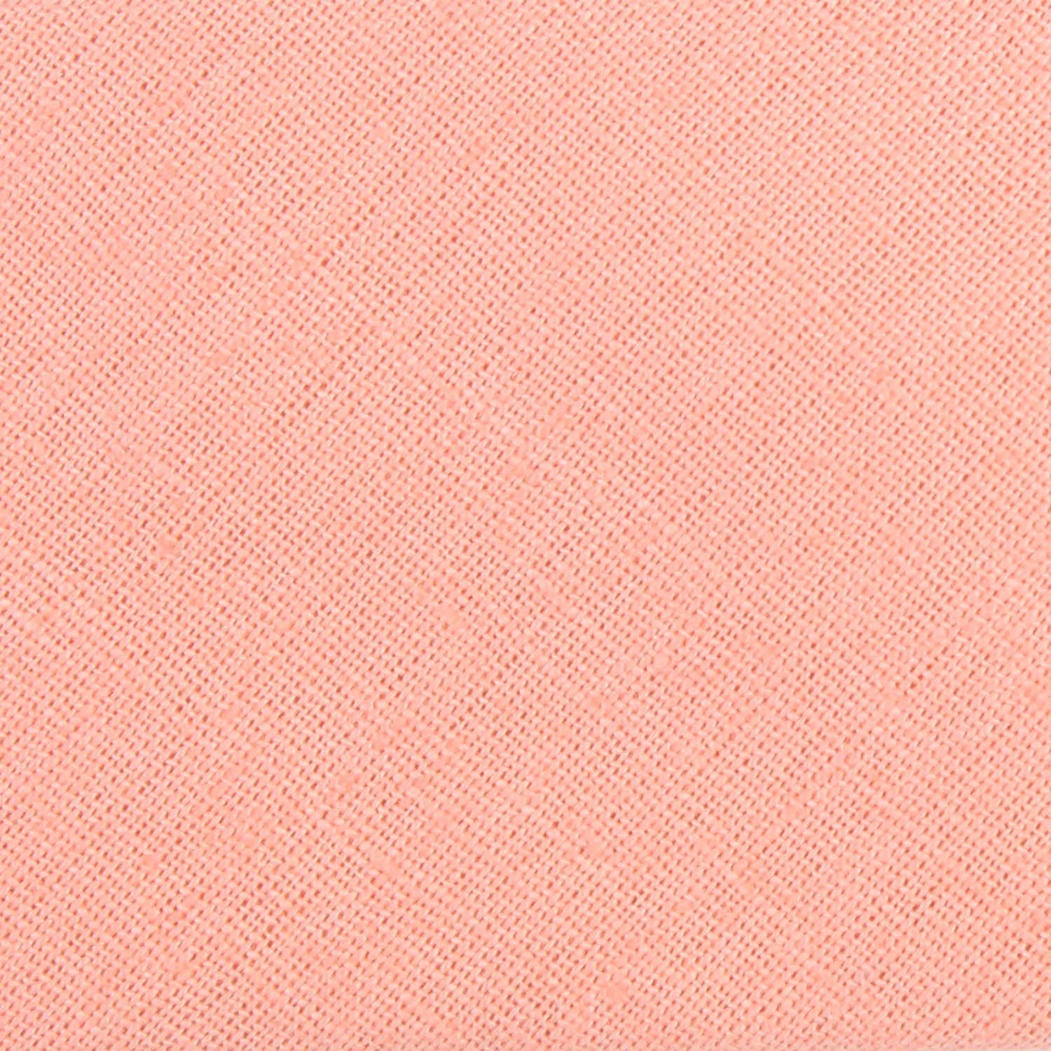 Apricot Peach Slub Linen Fabric Skinny Tie L167