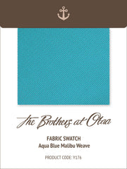 Aqua Blue Malibu Weave Y176 Fabric Swatch