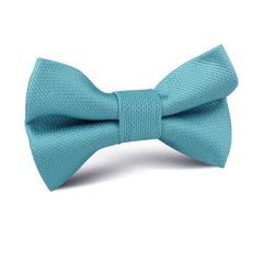 Aqua Blue Malibu Weave Kids Bow Tie