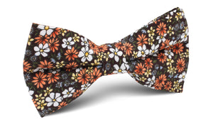 Arancia Bruciata Floral Bow Tie