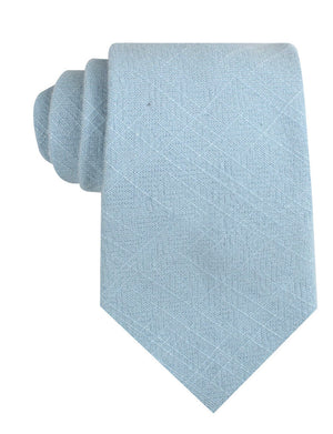 Argentinian Ice Blue Linen Necktie