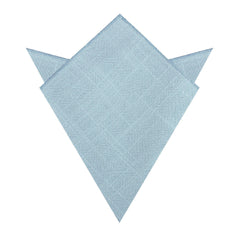 Argentinian Ice Blue Linen Pocket Square