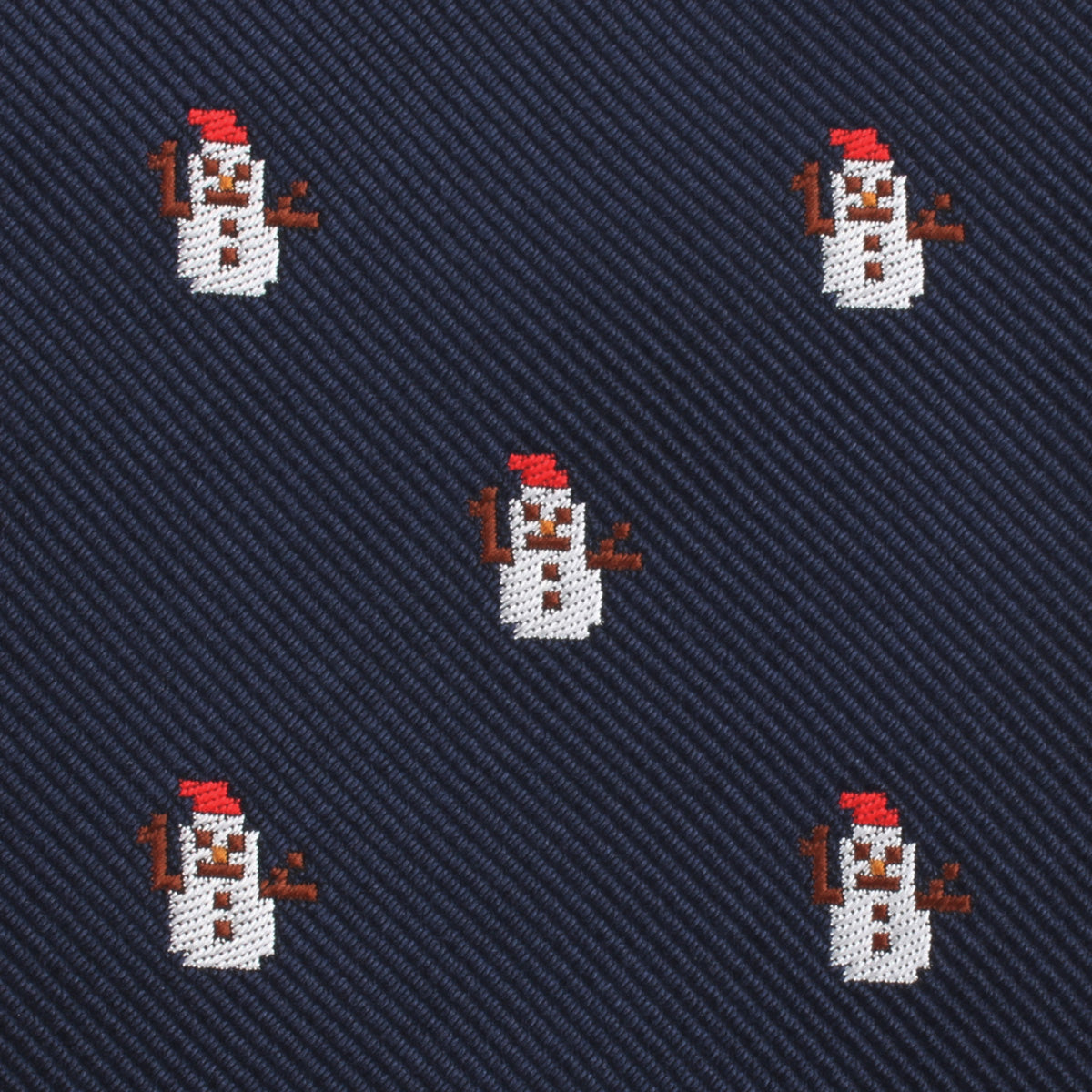 Argentinian Snowman Skinny Tie Fabric