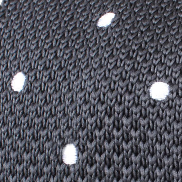 Argento Grey Knitted Tie Fabric