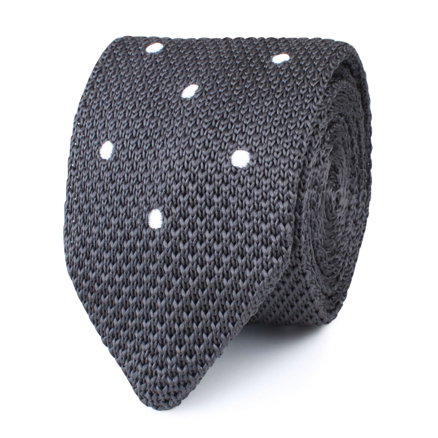 Argento Grey Knitted Tie
