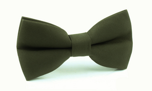 Army Green Cotton Bow Tie