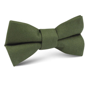 Army Green Cotton Kids Bow Tie