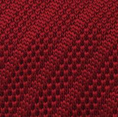 Bucco Carmine Maroon Knitted Tie Fabric