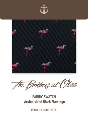 Fabric Swatch (Y106) - Aruba Island Black Flamingo