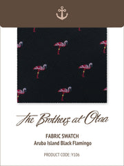 Aruba Island Black Flamingo Y106 Fabric Swatch