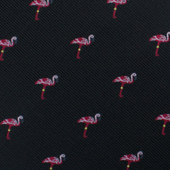 Aruba Island Black Flamingo Self Bow Tie Fabric