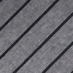 Ash Gray Pinstripe Fabric Self Diamond Bowtie