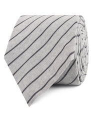 Ash Gray Pinstripe Necktie