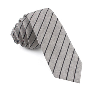 Ash Gray Pinstripe Skinny Tie