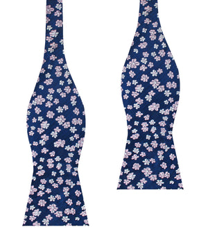 Aster Amellus Lilac Floral Self Bow Tie
