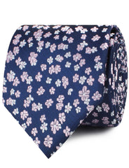 Aster Amellus Lilac Floral Neckties