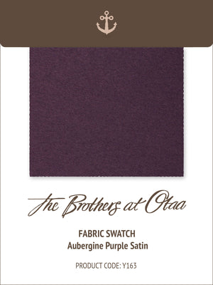 Fabric Swatch (Y163) - Aubergine Purple Satin
