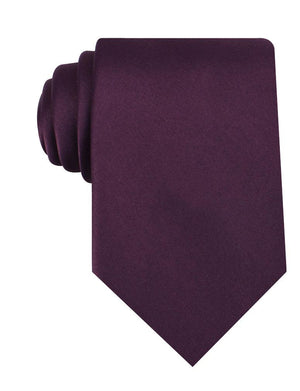 Aubergine Purple Satin Necktie