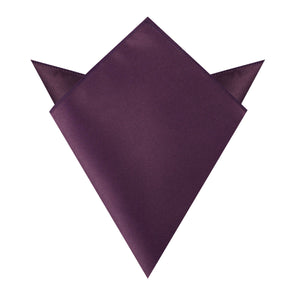 Aubergine Purple Satin Pocket Square