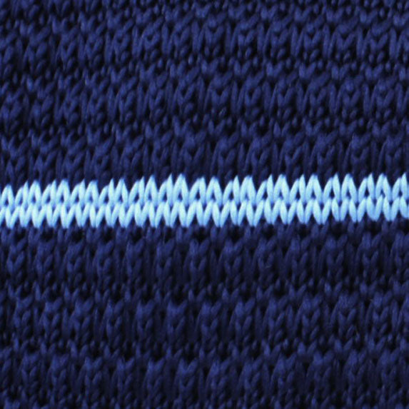 Axel Blue Striped Knitted Tie Fabric