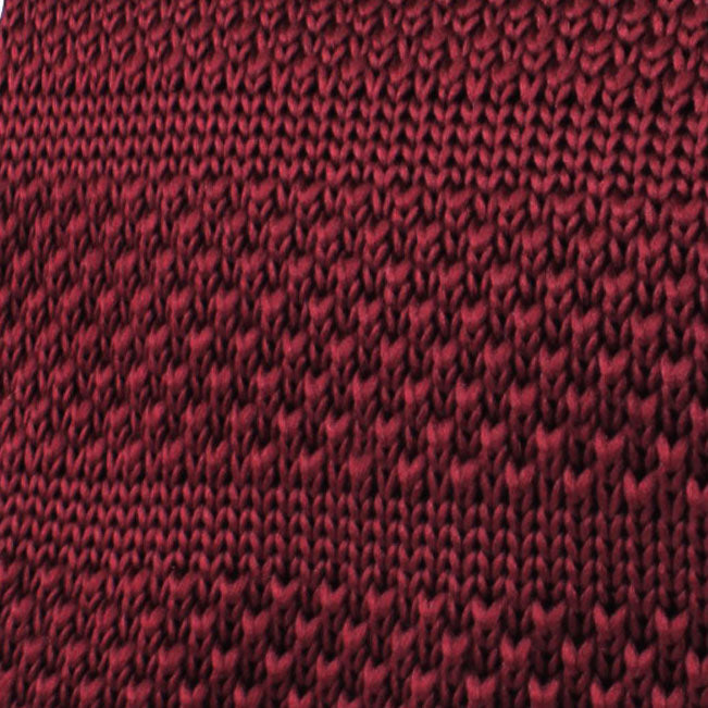 Azrou Burgundy Knitted Tie Fabric