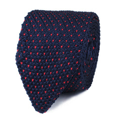 Azure Speckled Knitted Tie
