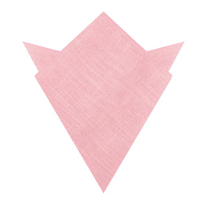Baby Pink Chevron Linen Pocket Square
