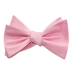 Baby Pink Self Tie Bow Tie 1