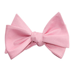 Baby Pink Self Tie Bow Tie 2