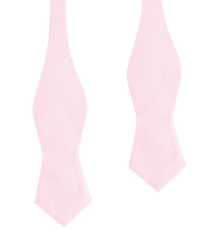 Baby Pink Self Tie Diamond Tip Bow Tie