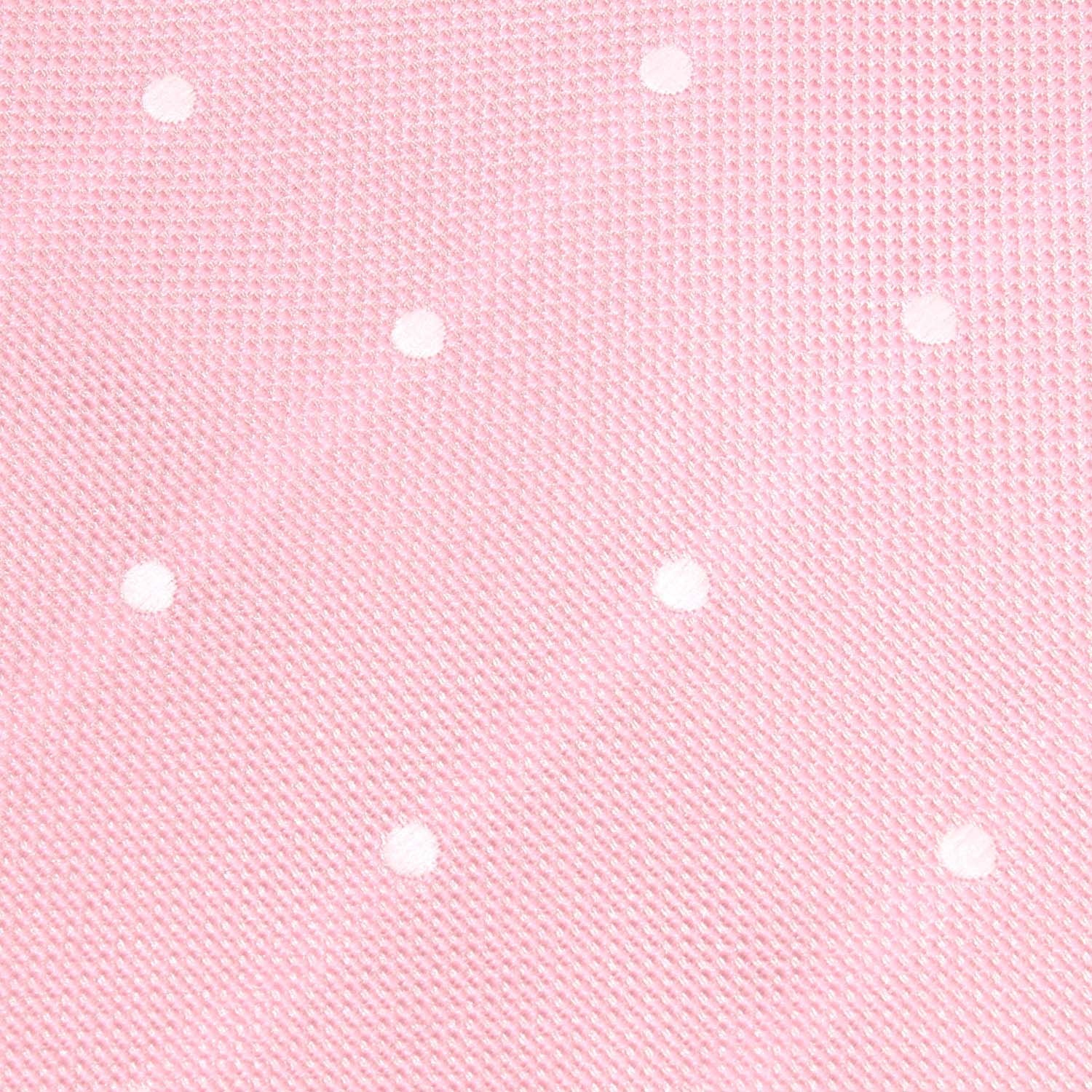 Baby Pink with White Polka Dots Fabric Self Tie Diamond Tip Bow TieX238