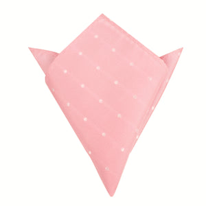 Baby Pink with White Polka Dots Pocket Square