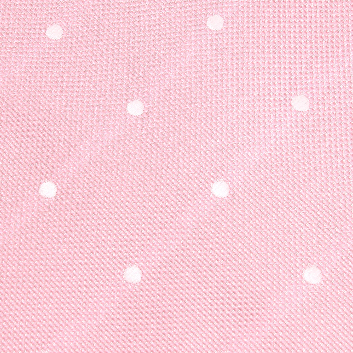 Baby Pink with White Polka Dots Skinny Tie Fabric