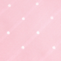 Baby Pink with White Polka Dots Skinny Tie Fabric