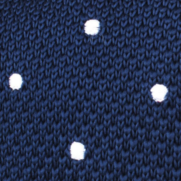 Bahari Navy Knitted Tie Fabric