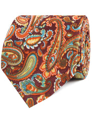 Baku Paisley Orange Necktie