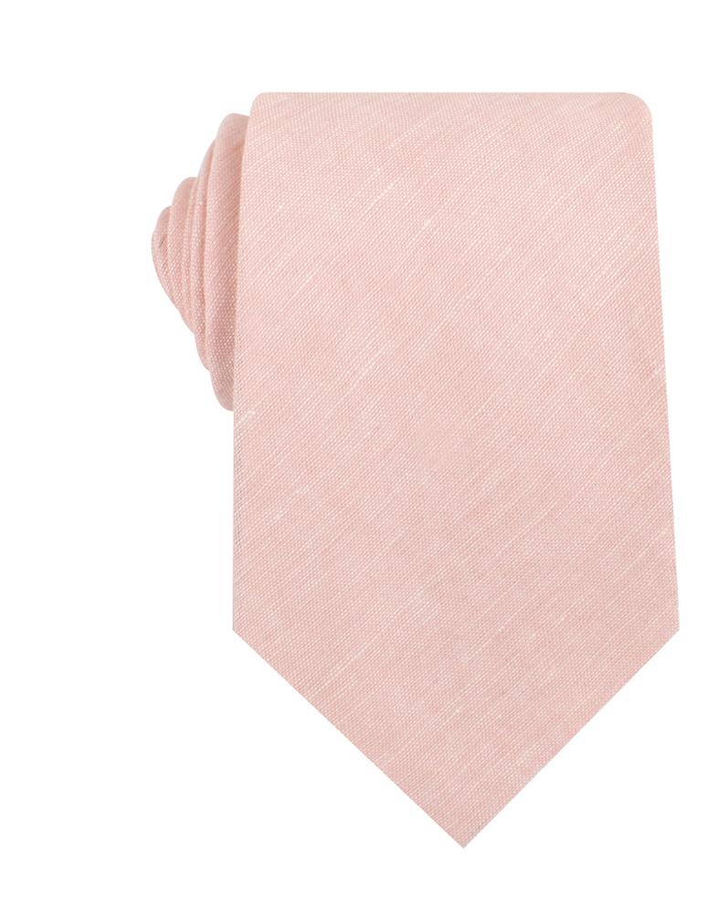 Ballet Blush Pink Chambray Linen Necktie