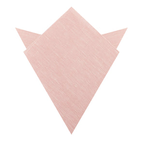 Ballet Blush Pink Chambray Linen Pocket Square