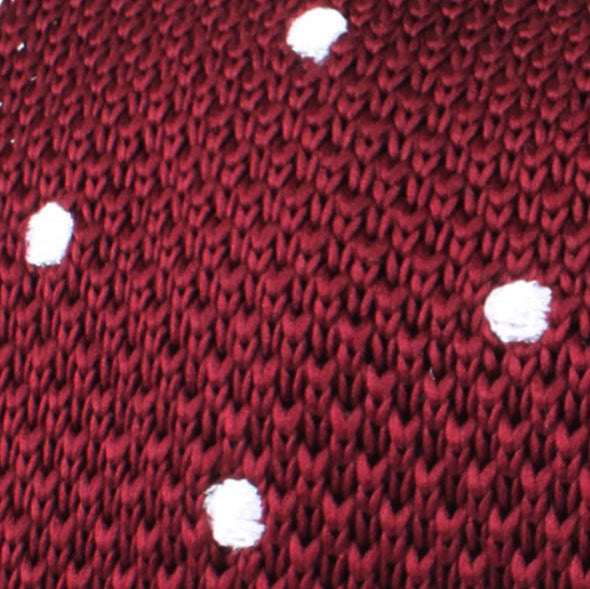 Barbados Burgundy Knitted Tie Fabric