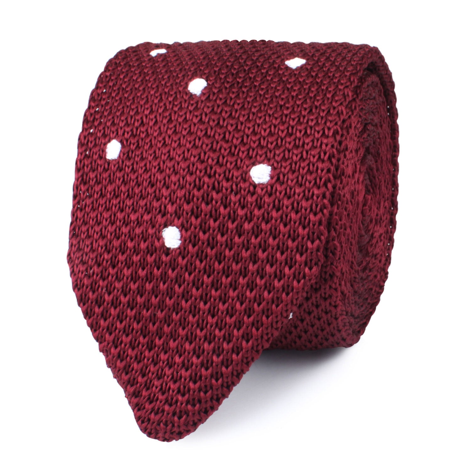 Barbados Burgundy Knitted Tie