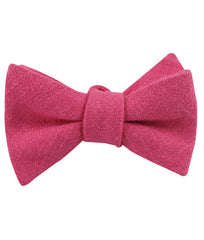 Begonia Hot Pink Linen Self Tie Bow Tie