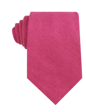 Begonia Hot Pink Linen Necktie