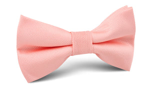 Bellini Peach Weave Bow Tie