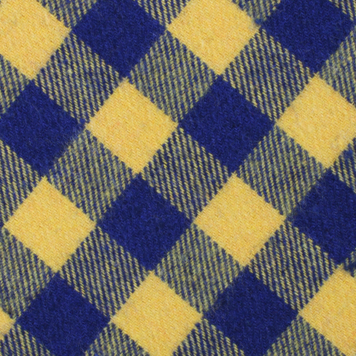 Bert Yellow Gingham Fabric Pocket Square
