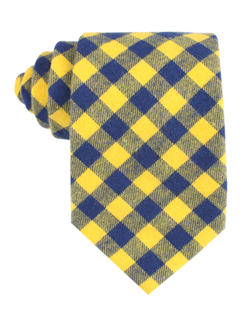 Bert Yellow Gingham Tie
