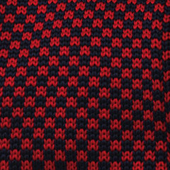 Bill the Butcher Black & Red Check Knitted Tie Fabric