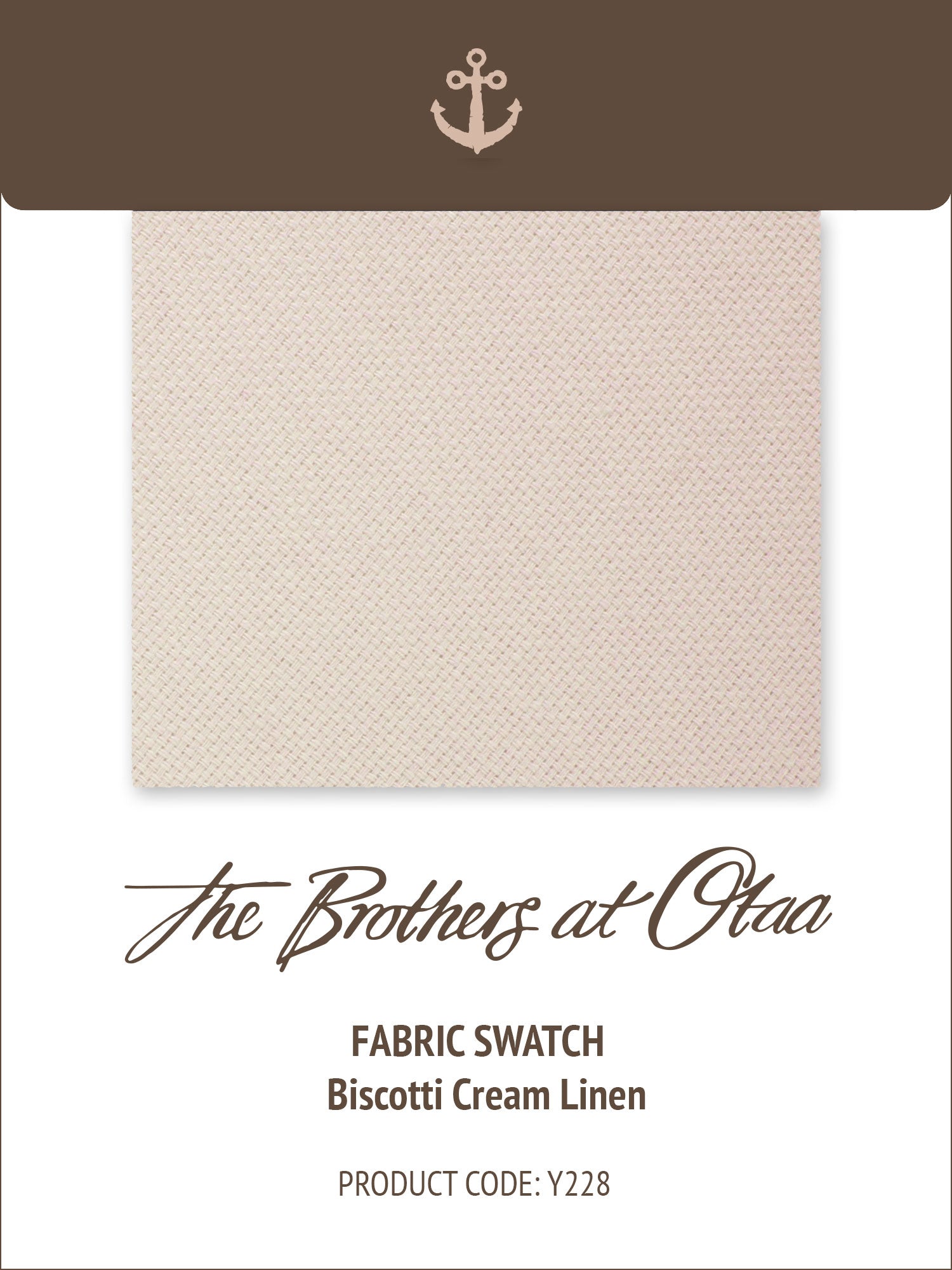 Biscotti Cream Linen Y228 Fabric Swatch